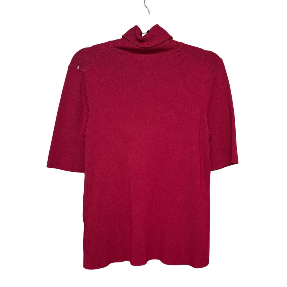 Anne Klein - Deep Red Turtleneck Blouse - Size M